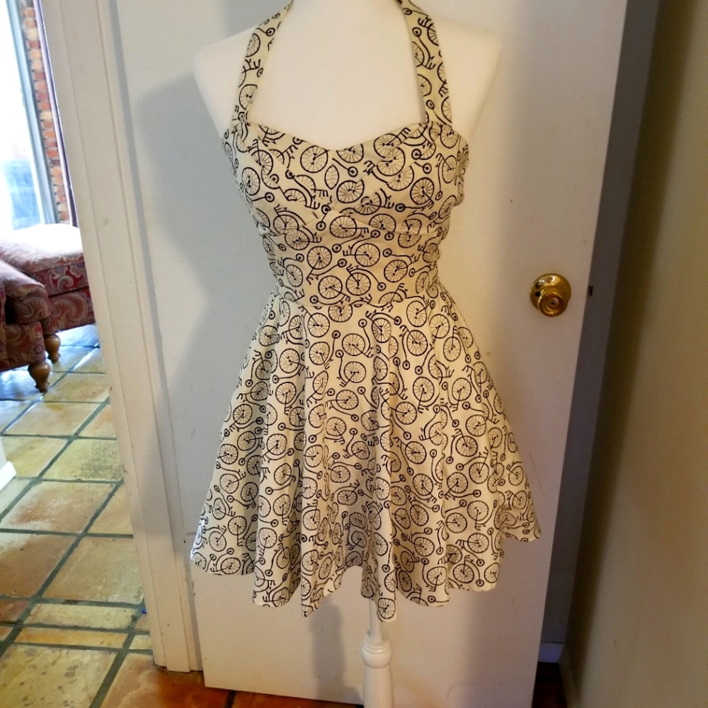 Vintage bicycle dress